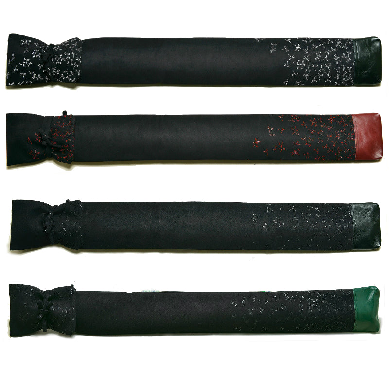 Tonbo Inden Leather Shinai Bag - BLACK/BLACK