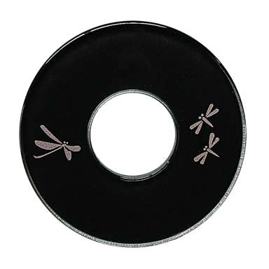 Deluxe Decorated Plastic Tsuba - Pink Tonbo