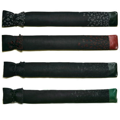Tonbo Inden Leather Shinai Bag - BLACK/GREEN