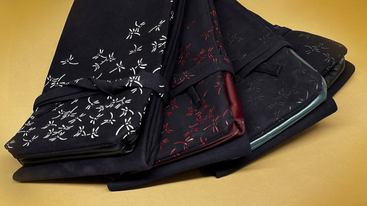 Tonbo Inden Leather Shinai Bag - BLACK/BLACK