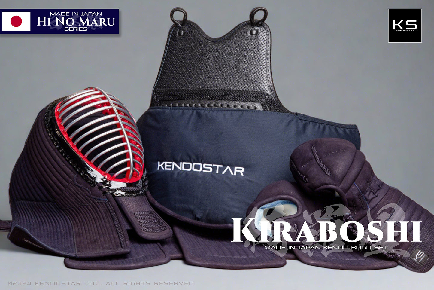 *MADE IN JAPAN* - KIRABOSHI - Deluxe KendoStar HI NO MARU Series Hand Sewn FULL Bogu Set