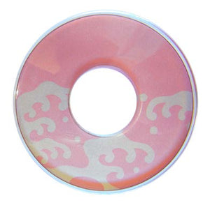 Deluxe Decorated Plastic Tsuba - Pink Namigashira