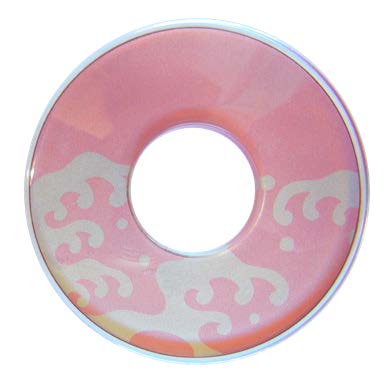 Deluxe Decorated Plastic Tsuba - Pink Namigashira