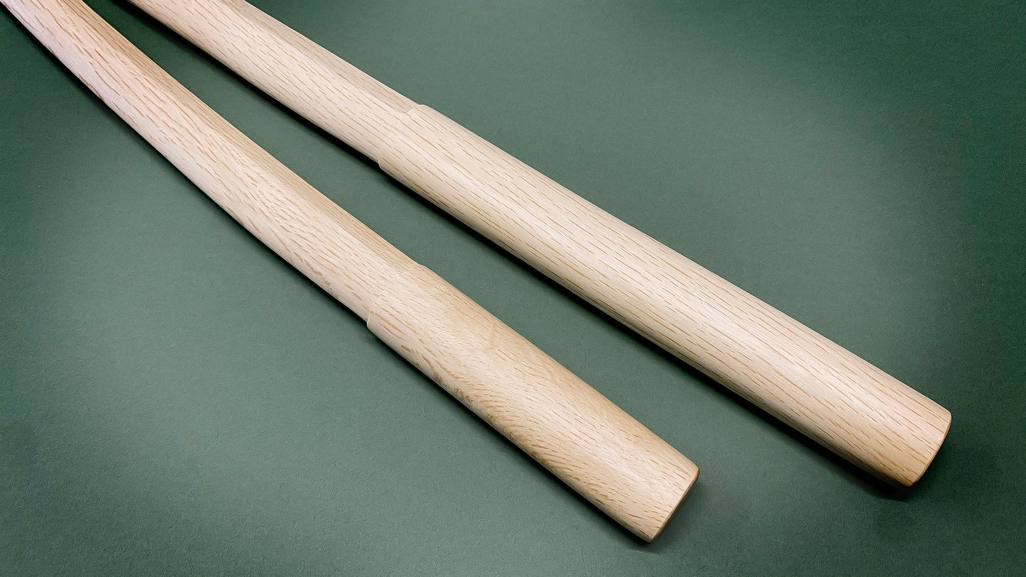 Deluxe White Oak Bokken Daito & Shoto Set