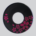 Deluxe Decorated Plastic Tsuba - Deep Pink/Wine Sakura