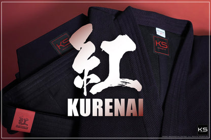 ‘KURENAI' - Seiaizome Lightweight Kendogi & Cotton Pleat-Lock Kendo Hakama Uniform Set